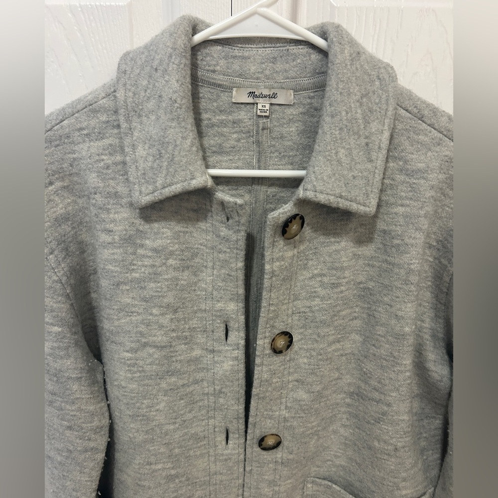 Madewell Boiled Merino Wool Sweater Shirt Jacket - Picture 8 of 12